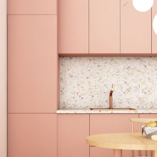 kitchen interior design in modern style,3d rendering,3d illustration